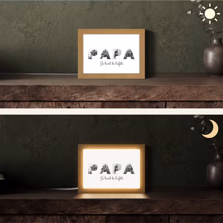 Gepersonaliseerde Lightbox - Papa - Lettercollage — 5