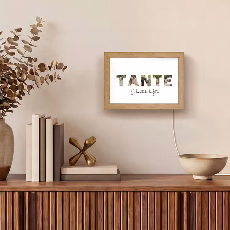 Gepersonaliseerde Lightbox - Tante - Lettercollage — 4