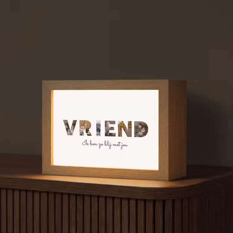 Gepersonaliseerde Lightbox - Vriend - Lettercollage — 1