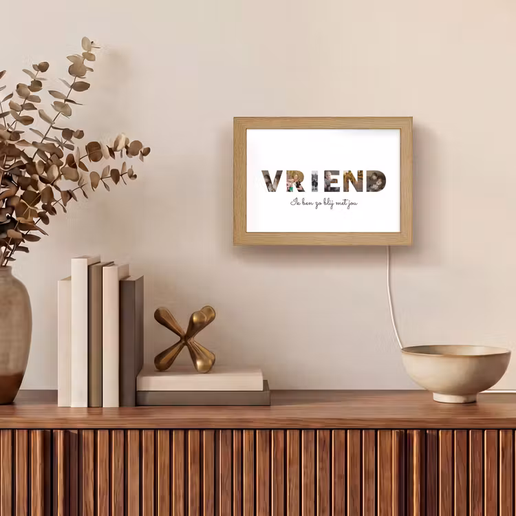 Gepersonaliseerde Lightbox - Vriend - Lettercollage — 4