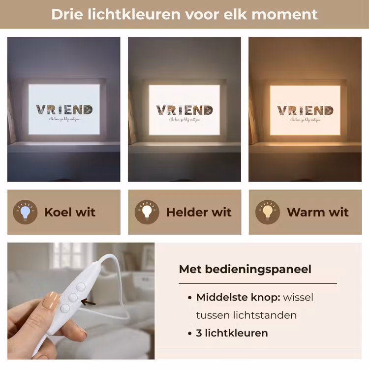 Gepersonaliseerde Lightbox - Vriend - Lettercollage — 6