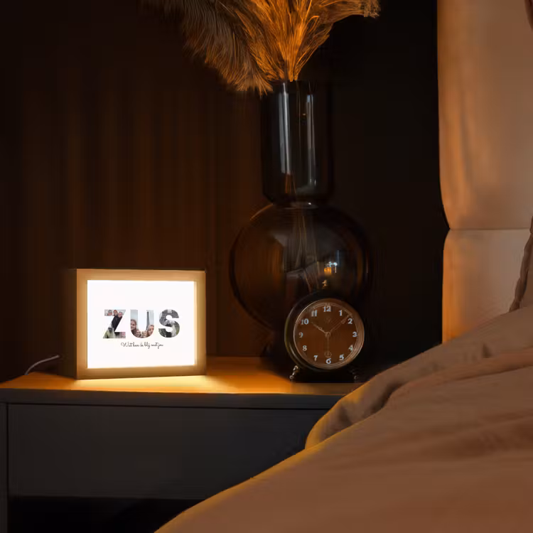 Gepersonaliseerde Lightbox - Zus - Lettercollage — 3