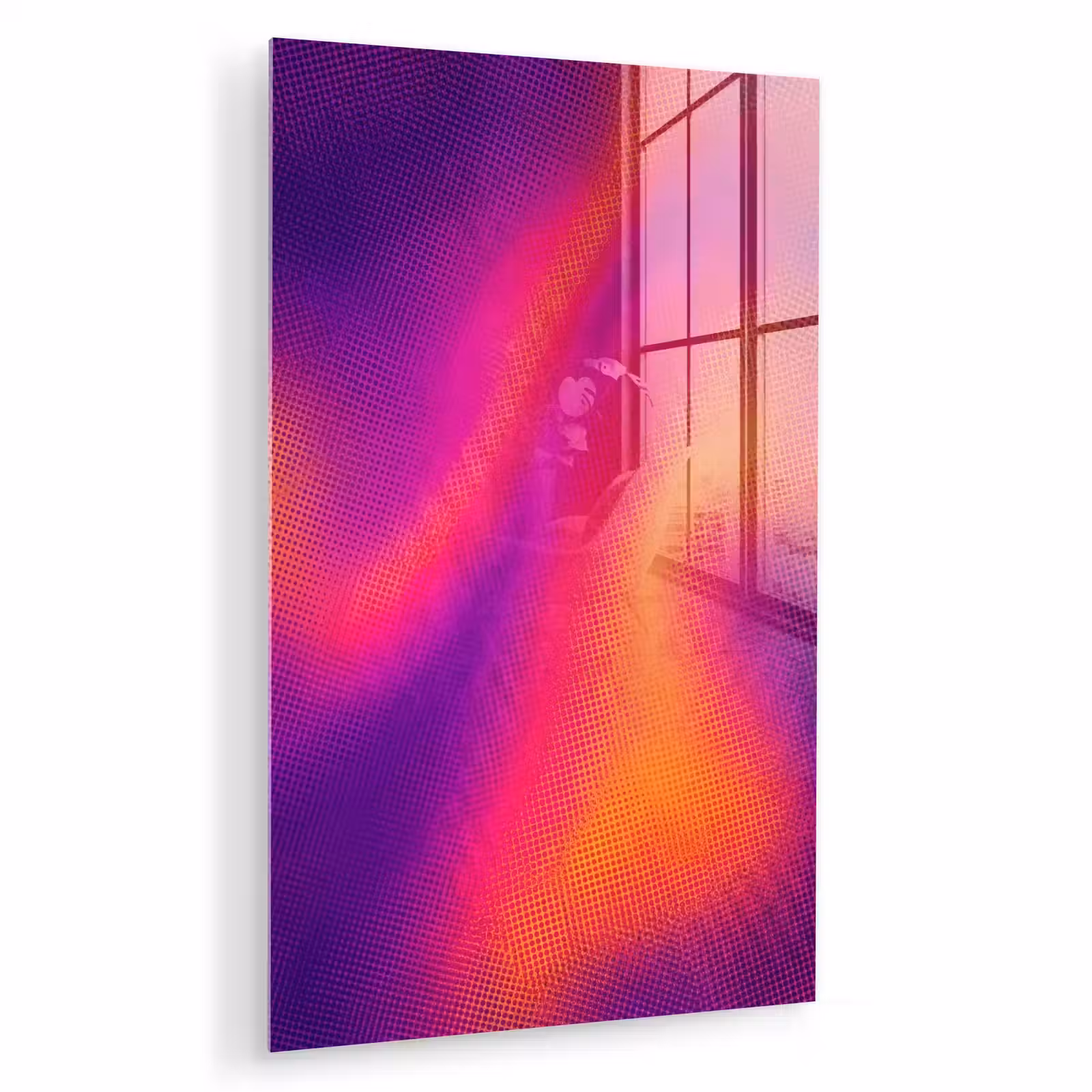 Glas schilderij - Abstract - Patroon - Kleurverloop — 1