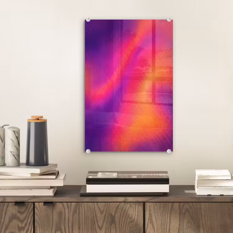 Glas schilderij - Abstract - Patroon - Kleurverloop — 2