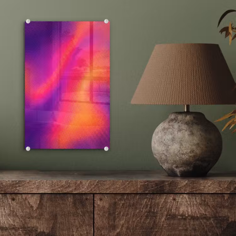 Glas schilderij - Abstract - Patroon - Kleurverloop — 4