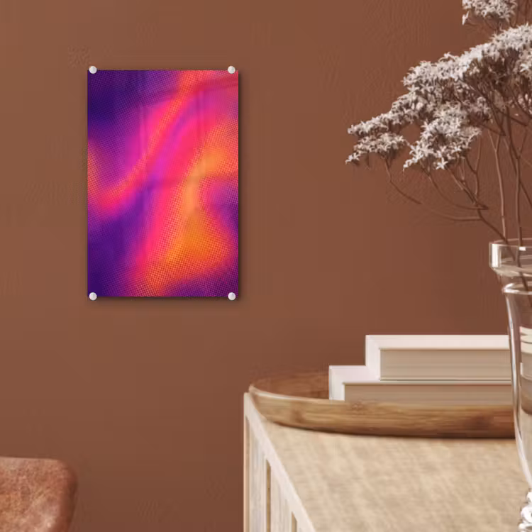 Glas schilderij - Abstract - Patroon - Kleurverloop — 6