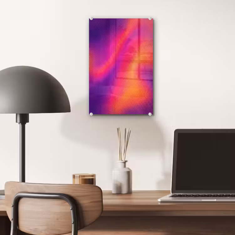 Glas schilderij - Abstract - Patroon - Kleurverloop — 7