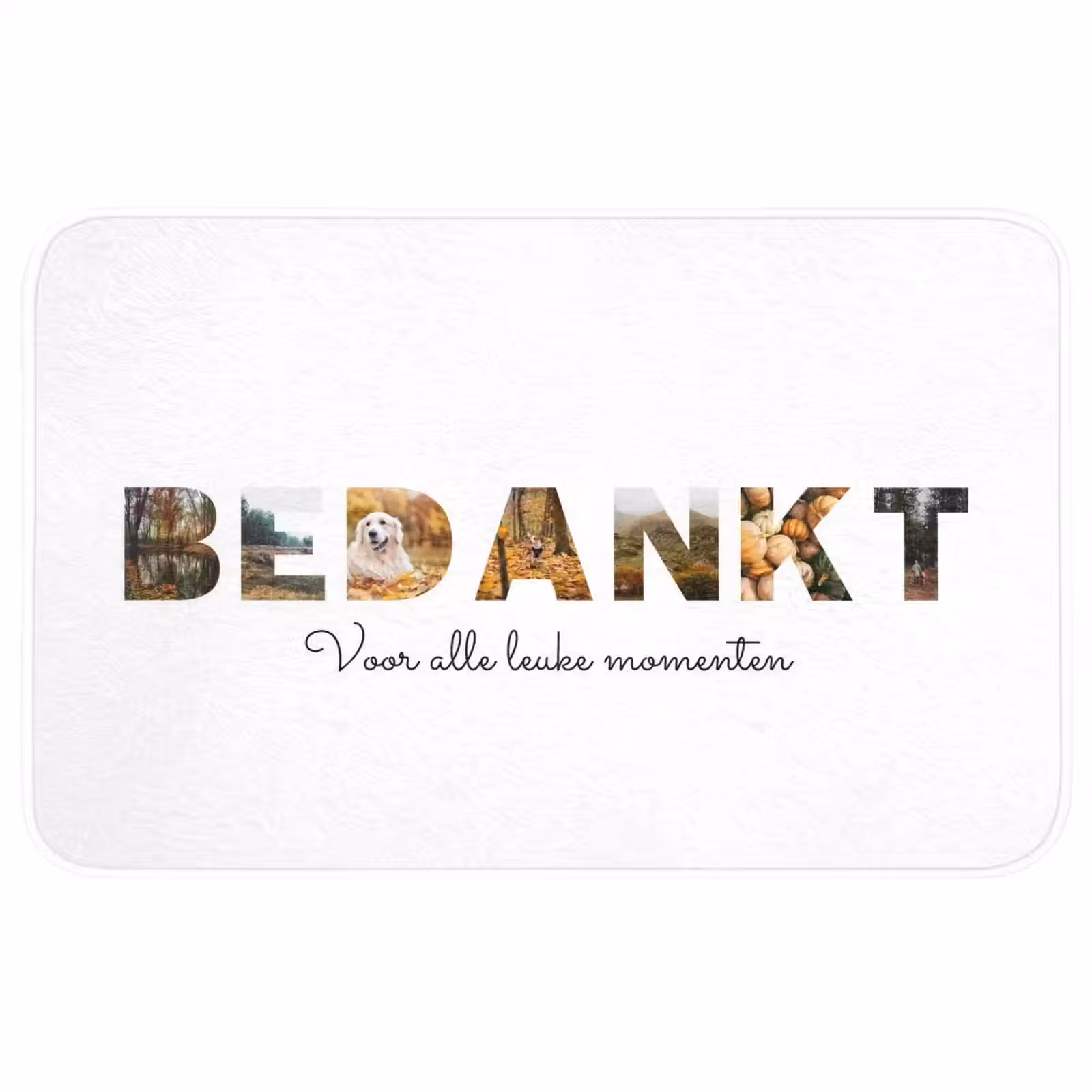 Badmat - Bedankt - Lettercollage — 1