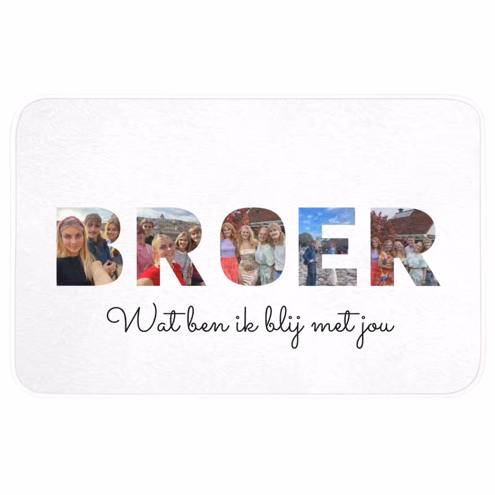 Badmat - Broer - Lettercollage — 1