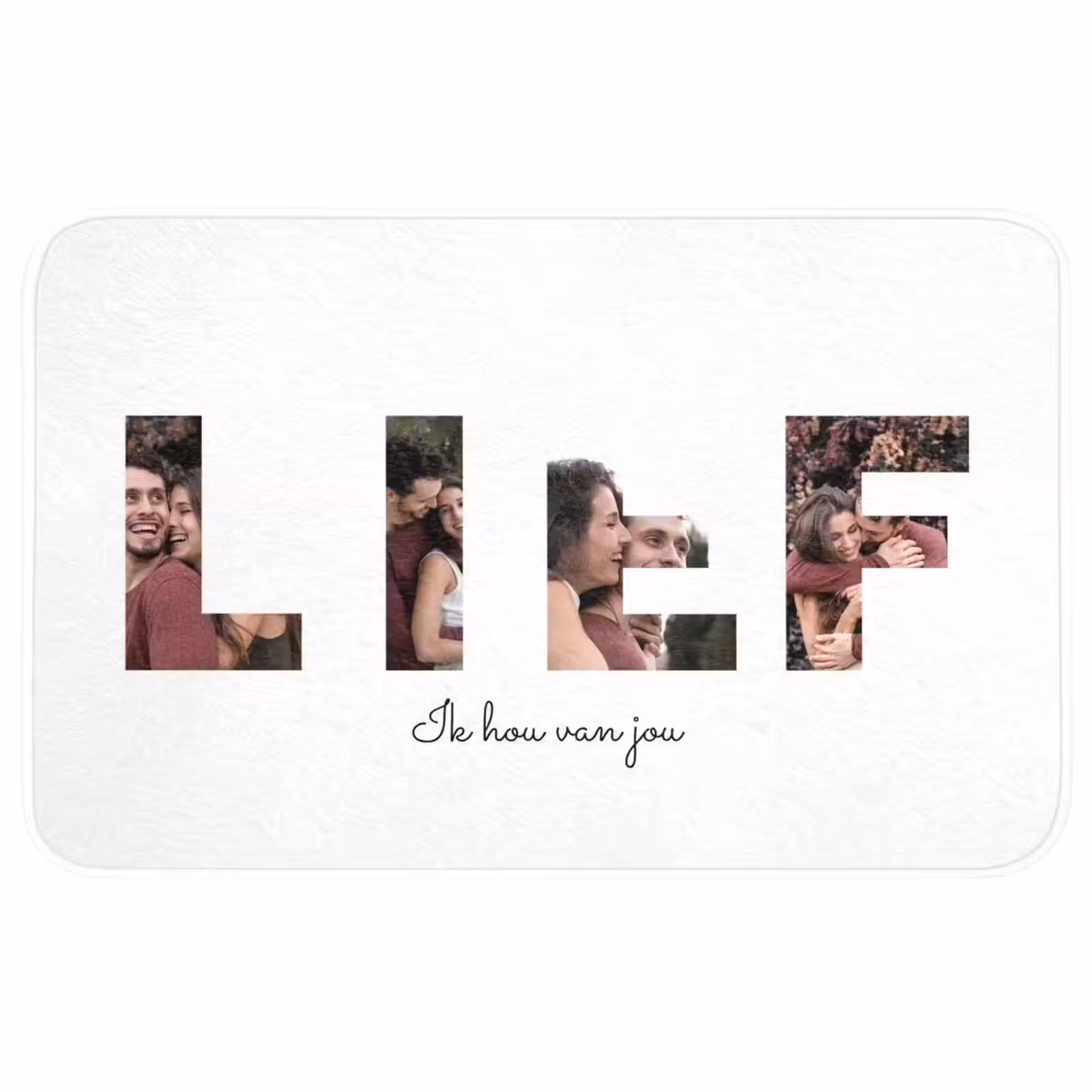 Badmat - Lief - Lettercollage — 1