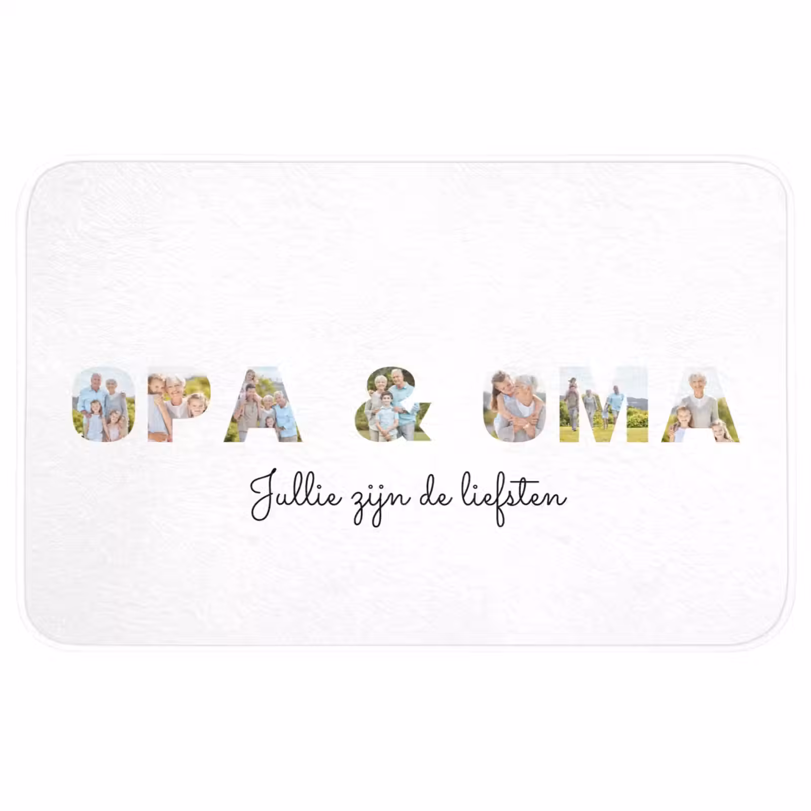 Badmat - Opa & Oma - Lettercollage — 1