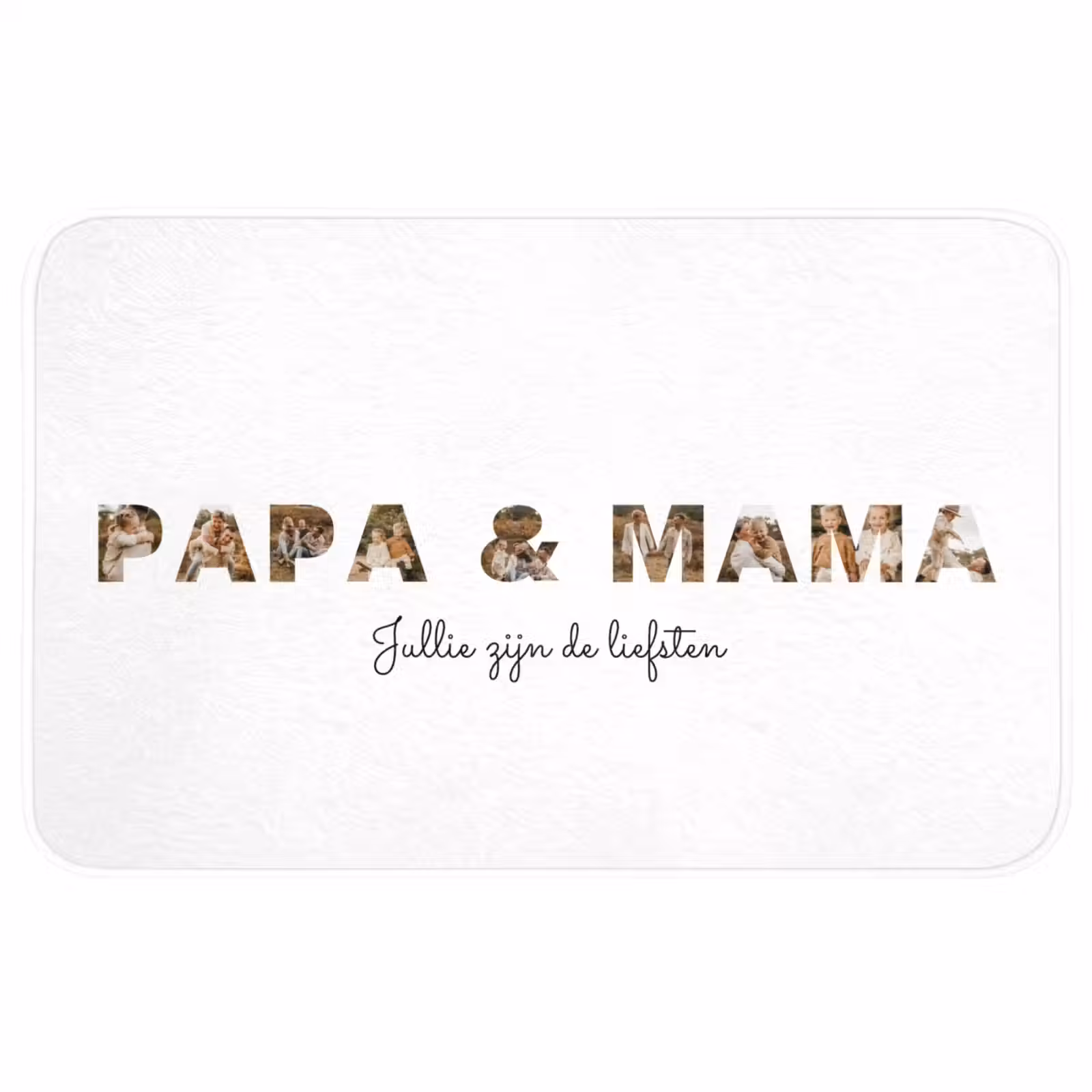 Badmat - Papa & Mama - Lettercollage — 1