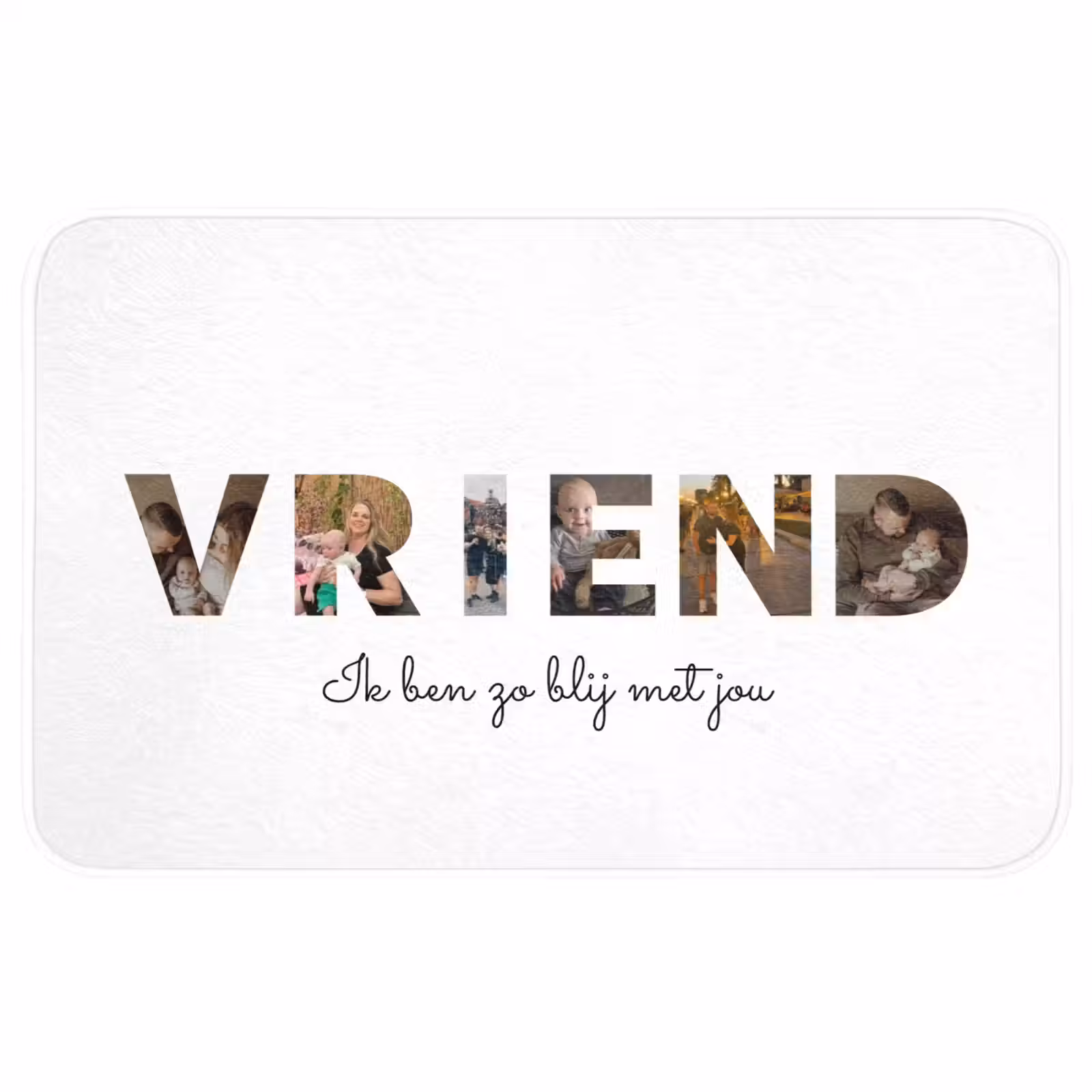 Badmat - Vriend - Lettercollage — 1