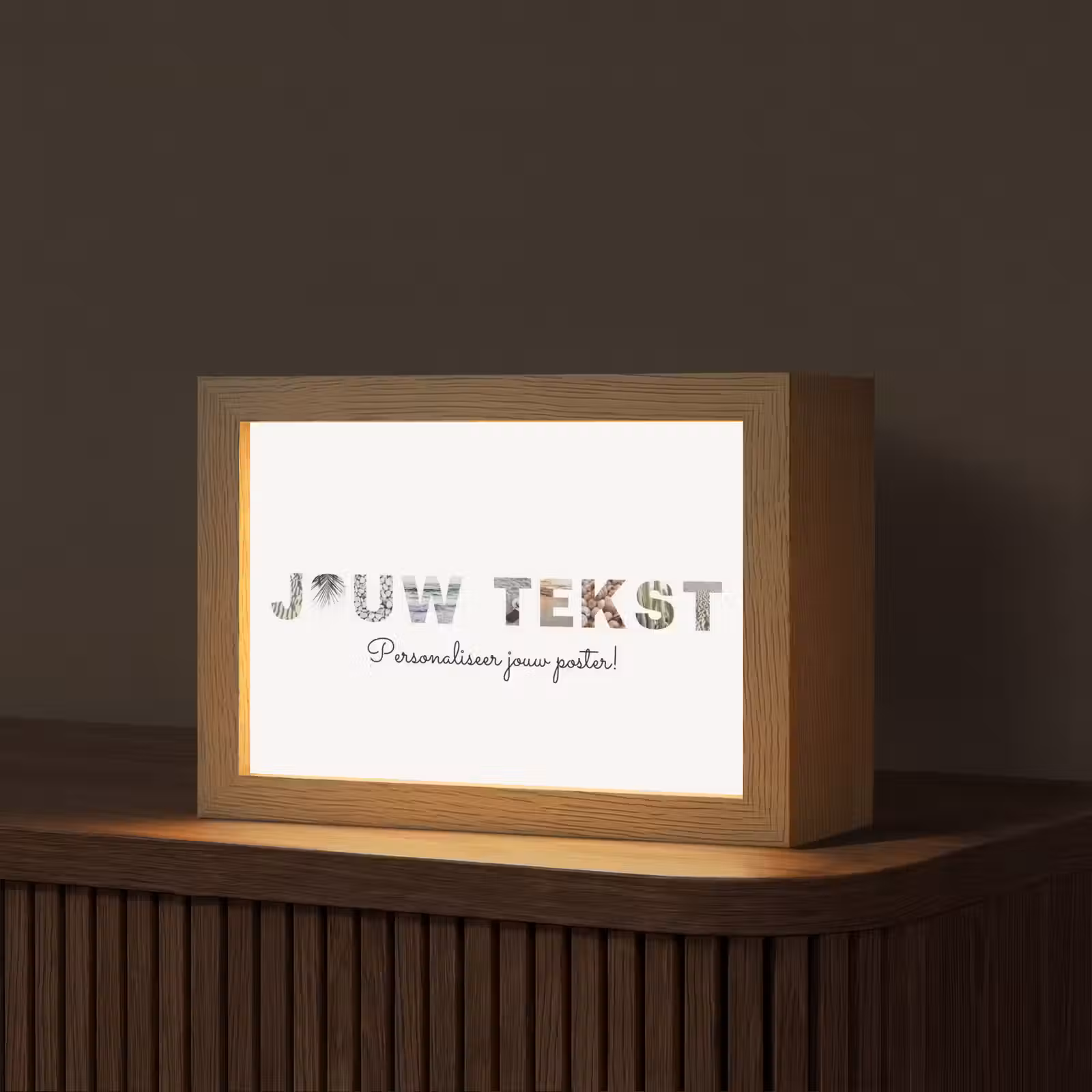 Gepersonaliseerde Lightbox - Jouw Tekst - Lettercollage — 1