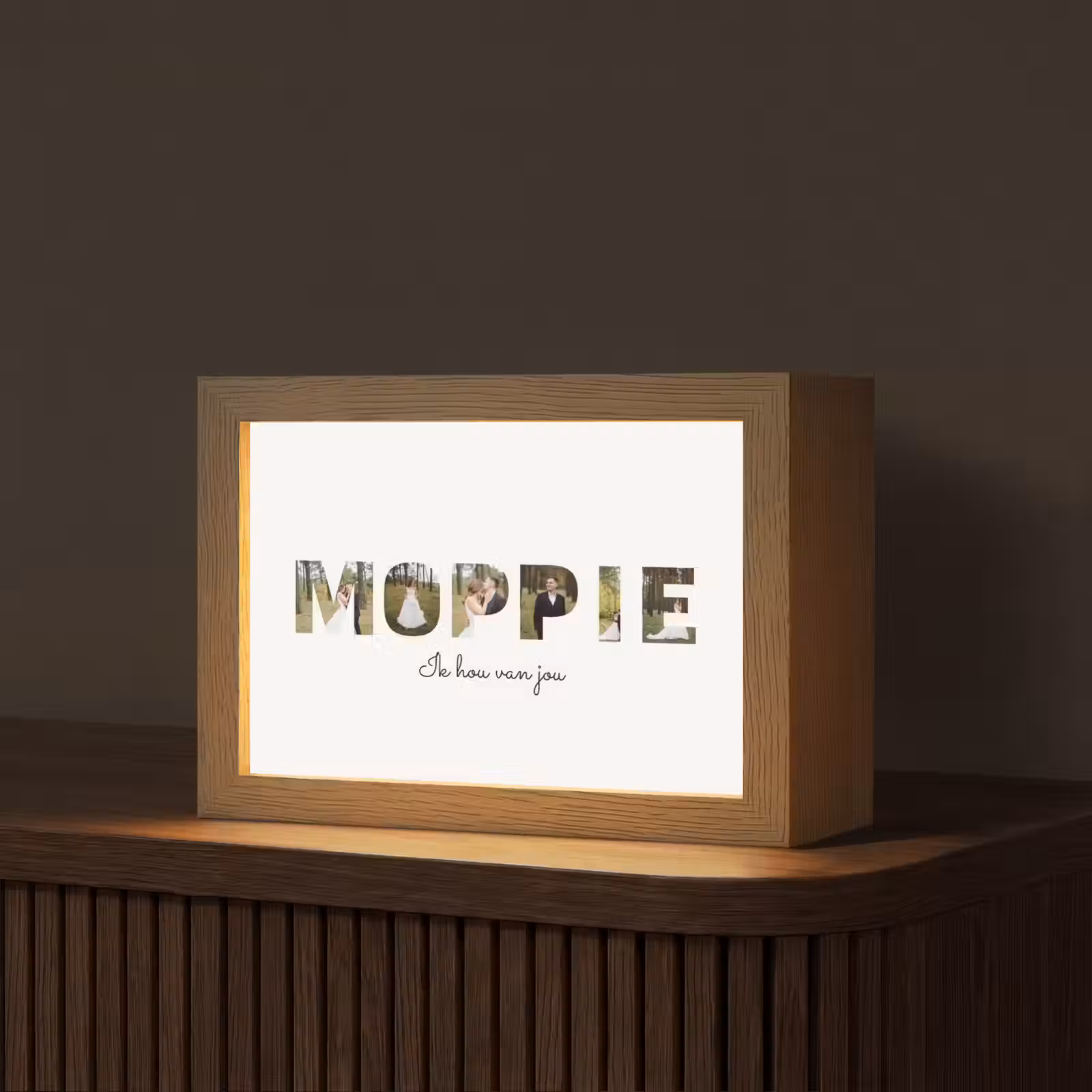 Gepersonaliseerde Lightbox - Moppie - Lettercollage — 1
