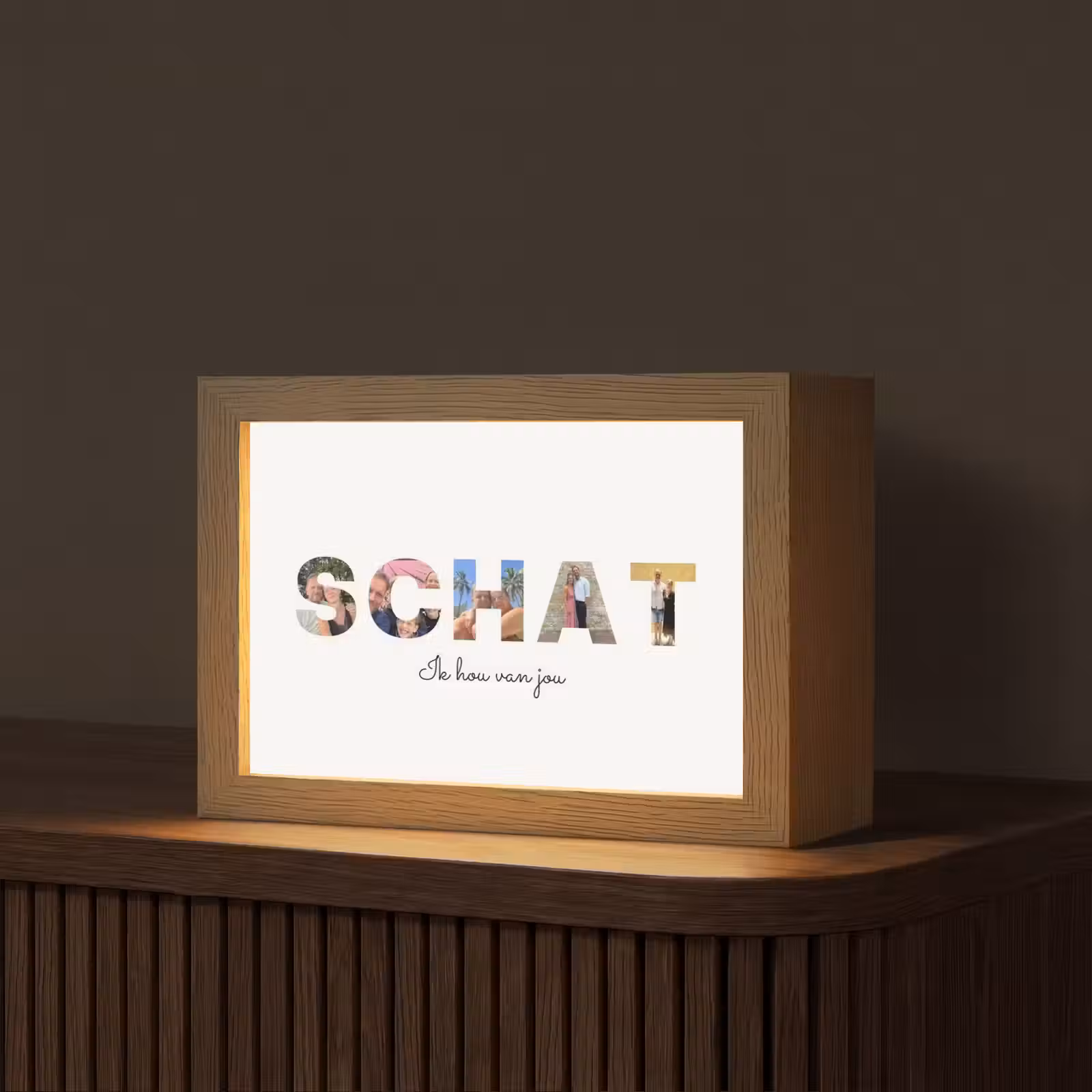 Gepersonaliseerde Lightbox - Schat - Lettercollage — 1