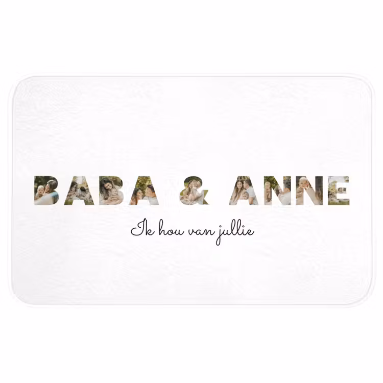 Badmat - Baba & Anne - Lettercollage — 1