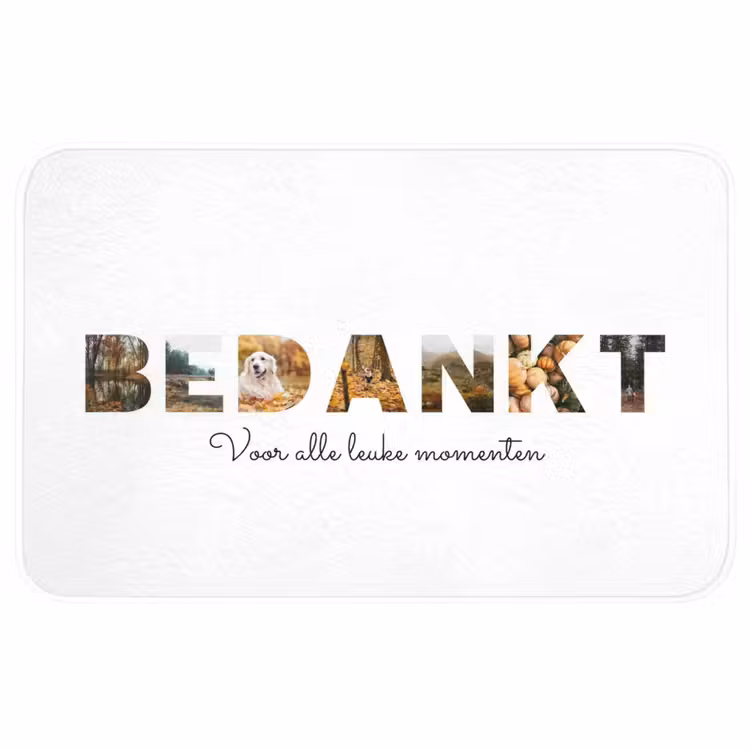 Badmat - Bedankt - Lettercollage — 1