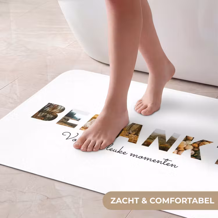 Badmat - Bedankt - Lettercollage — 5