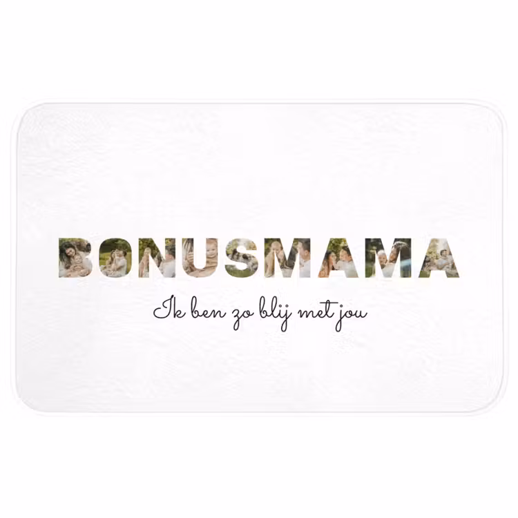 Badmat - Bonusmama - Lettercollage — 1