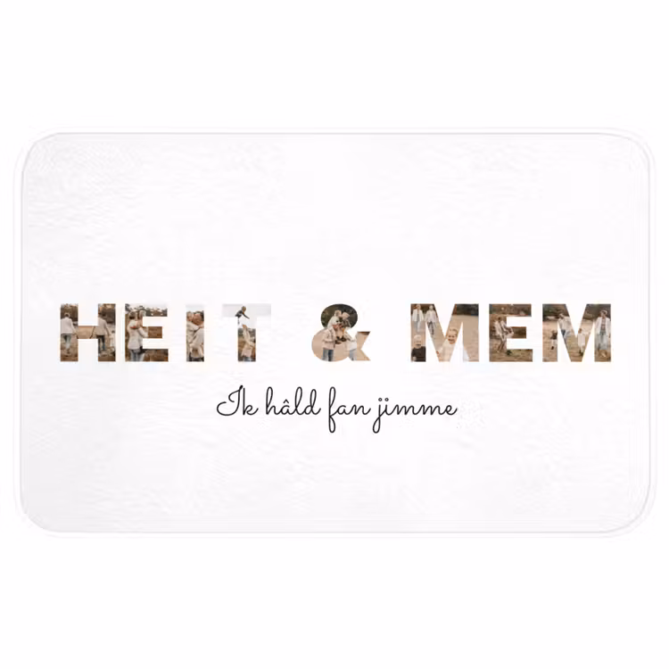Badmat - Heit & Mem - Lettercollage — 1