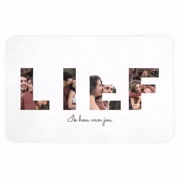 Badmat - Lief - Lettercollage — 1