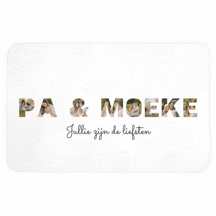 Badmat - Pa & Moeke - Lettercollage — 1