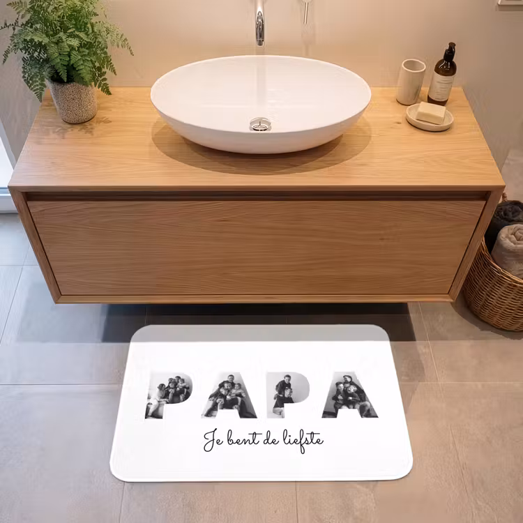 Badmat - Papa - Lettercollage — 2