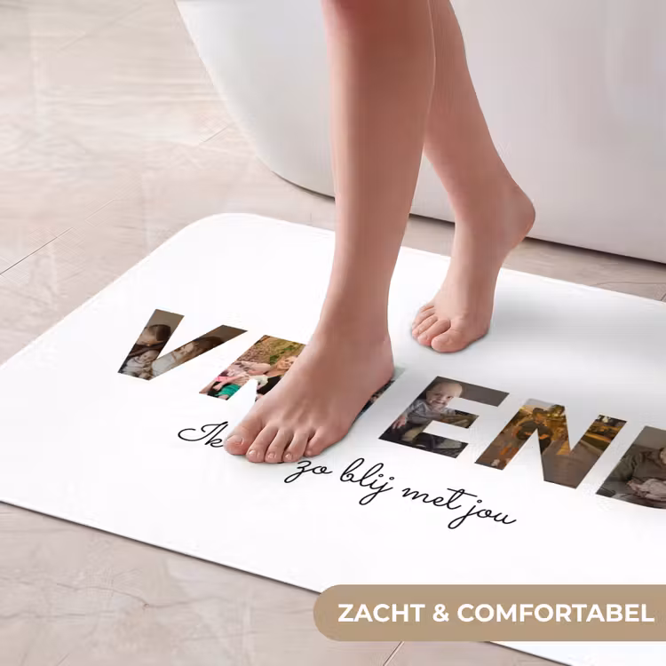 Badmat - Vriend - Lettercollage — 5