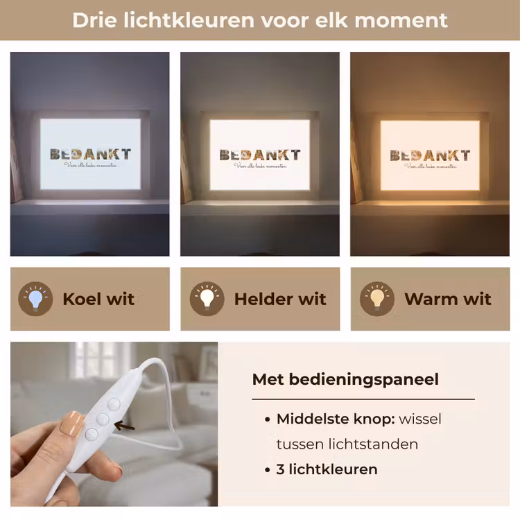 Gepersonaliseerde Lightbox - Bedankt - Lettercollage — 6