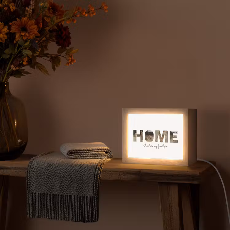Gepersonaliseerde Lightbox - Home - Lettercollage — 2