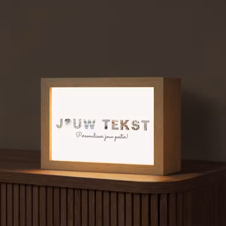 Gepersonaliseerde Lightbox - Jouw Tekst - Lettercollage — 1