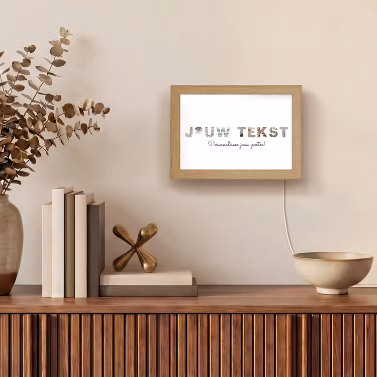 Gepersonaliseerde Lightbox - Jouw Tekst - Lettercollage — 4