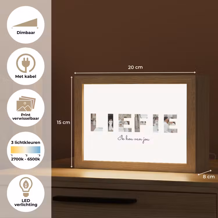 Gepersonaliseerde Lightbox - Liefie - Lettercollage — 7