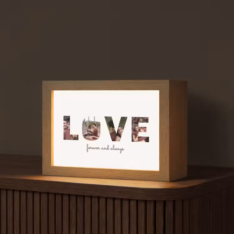 Gepersonaliseerde Lightbox - Love - Lettercollage — 1