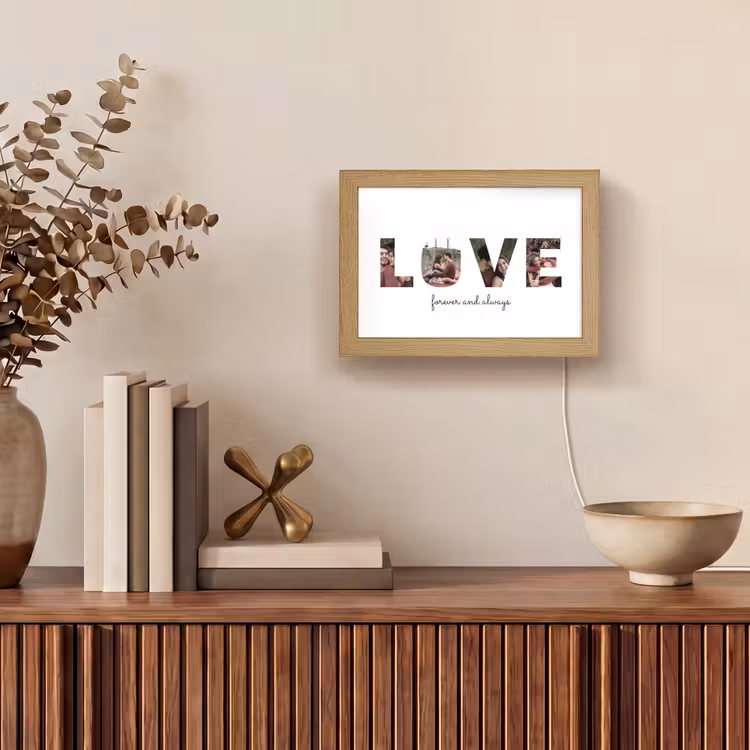 Gepersonaliseerde Lightbox - Love - Lettercollage — 3
