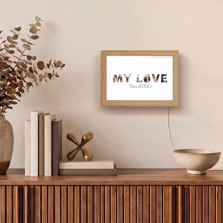 Gepersonaliseerde Lightbox - My Love - Lettercollage — 3