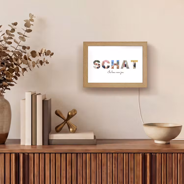 Gepersonaliseerde Lightbox - Schat - Lettercollage — 3