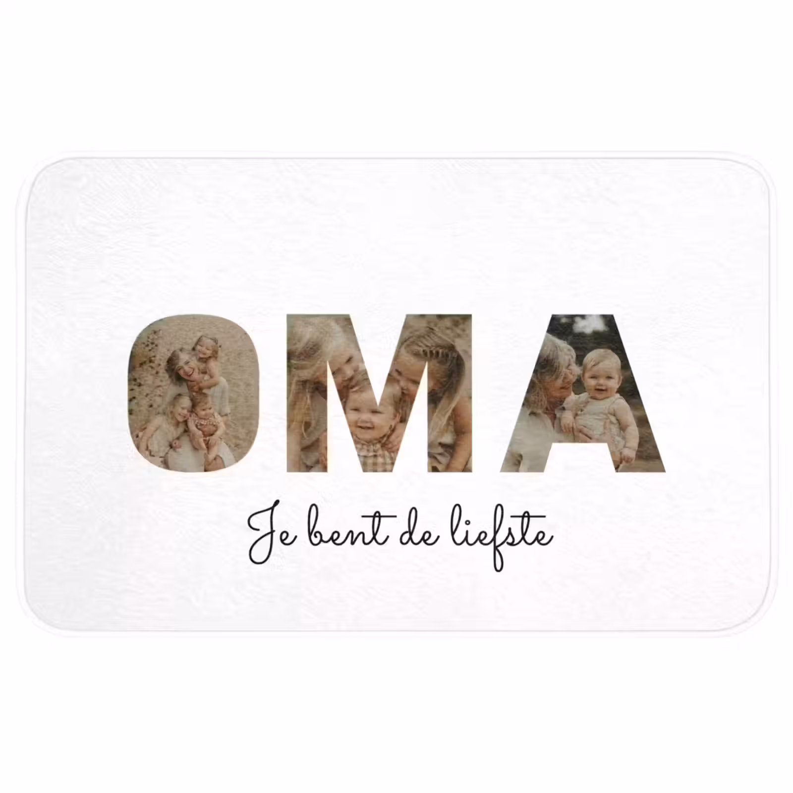 Gepersonaliseerde WC Mat - Oma - Lettercollage — 1