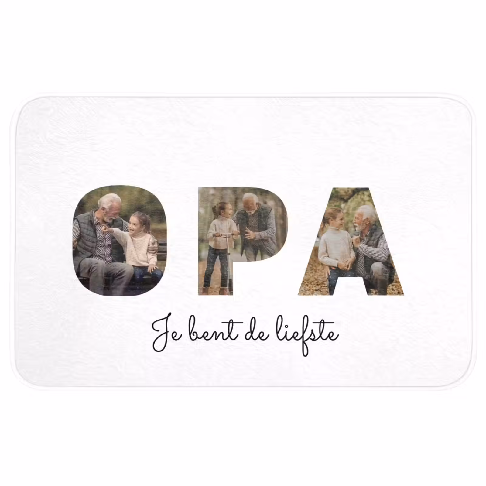Gepersonaliseerde WC Mat - Opa - Lettercollage — 1