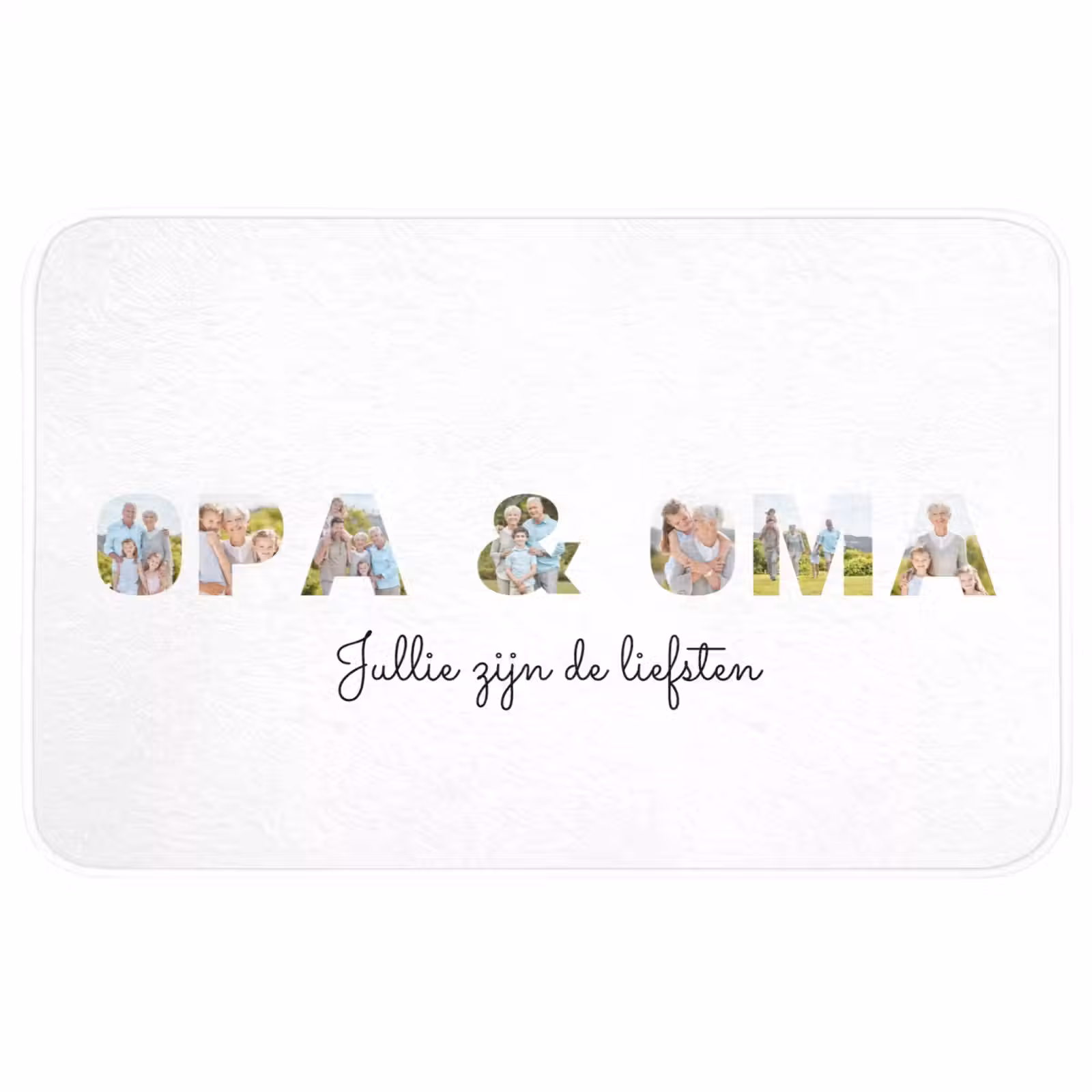 Gepersonaliseerde WC Mat - Opa & Oma - Lettercollage — 1