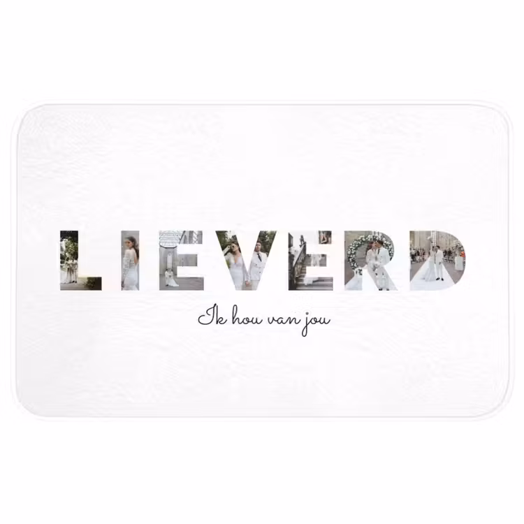 Badmat - Lieverd - Lettercollage — 1