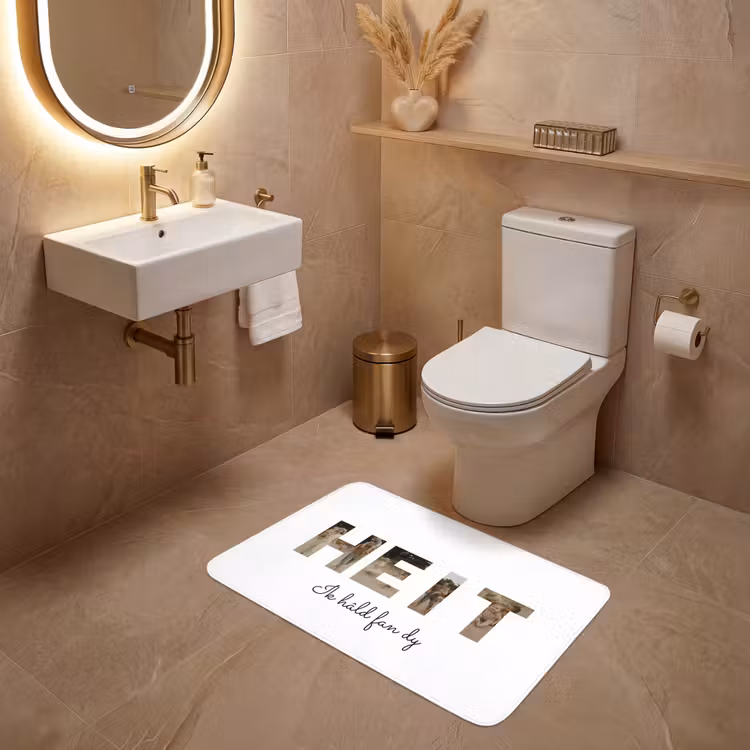 Gepersonaliseerde WC Mat - Heit - Lettercollage — 4