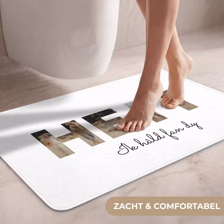 Gepersonaliseerde WC Mat - Heit - Lettercollage — 7