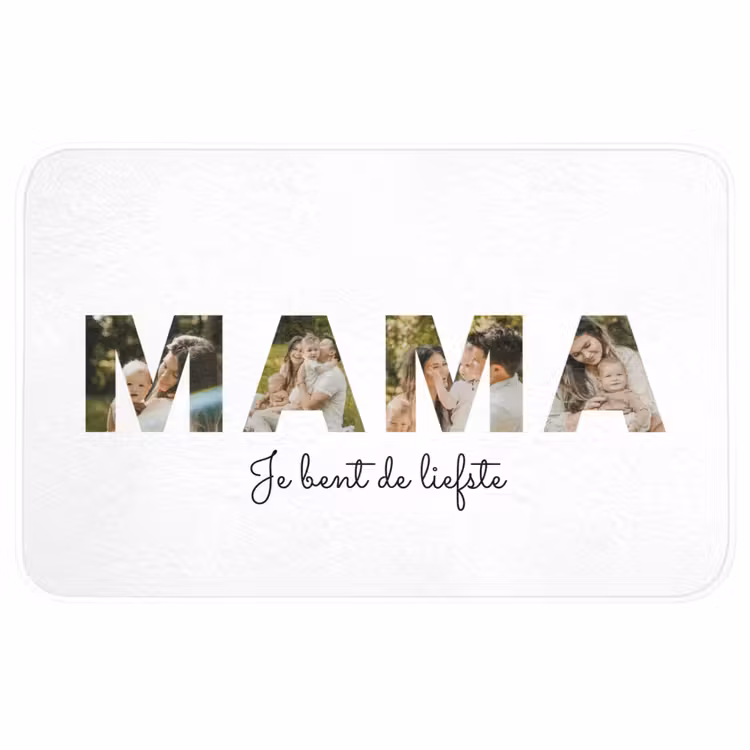 Gepersonaliseerde WC Mat - Mama - Lettercollage — 1