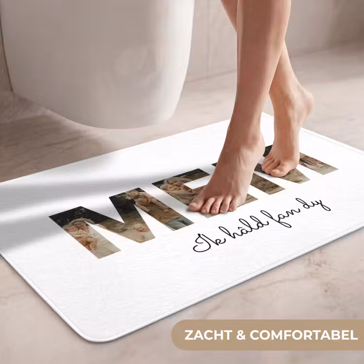 Gepersonaliseerde WC Mat - Mem - Lettercollage — 7
