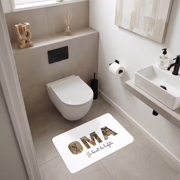 Gepersonaliseerde WC Mat - Oma - Lettercollage — 6