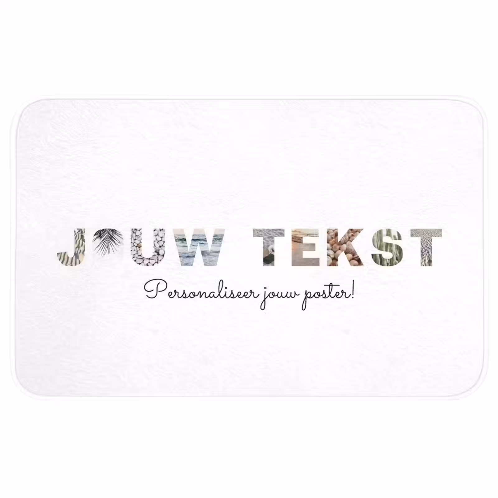 Badmat - Jouw Tekst - Lettercollage — 1