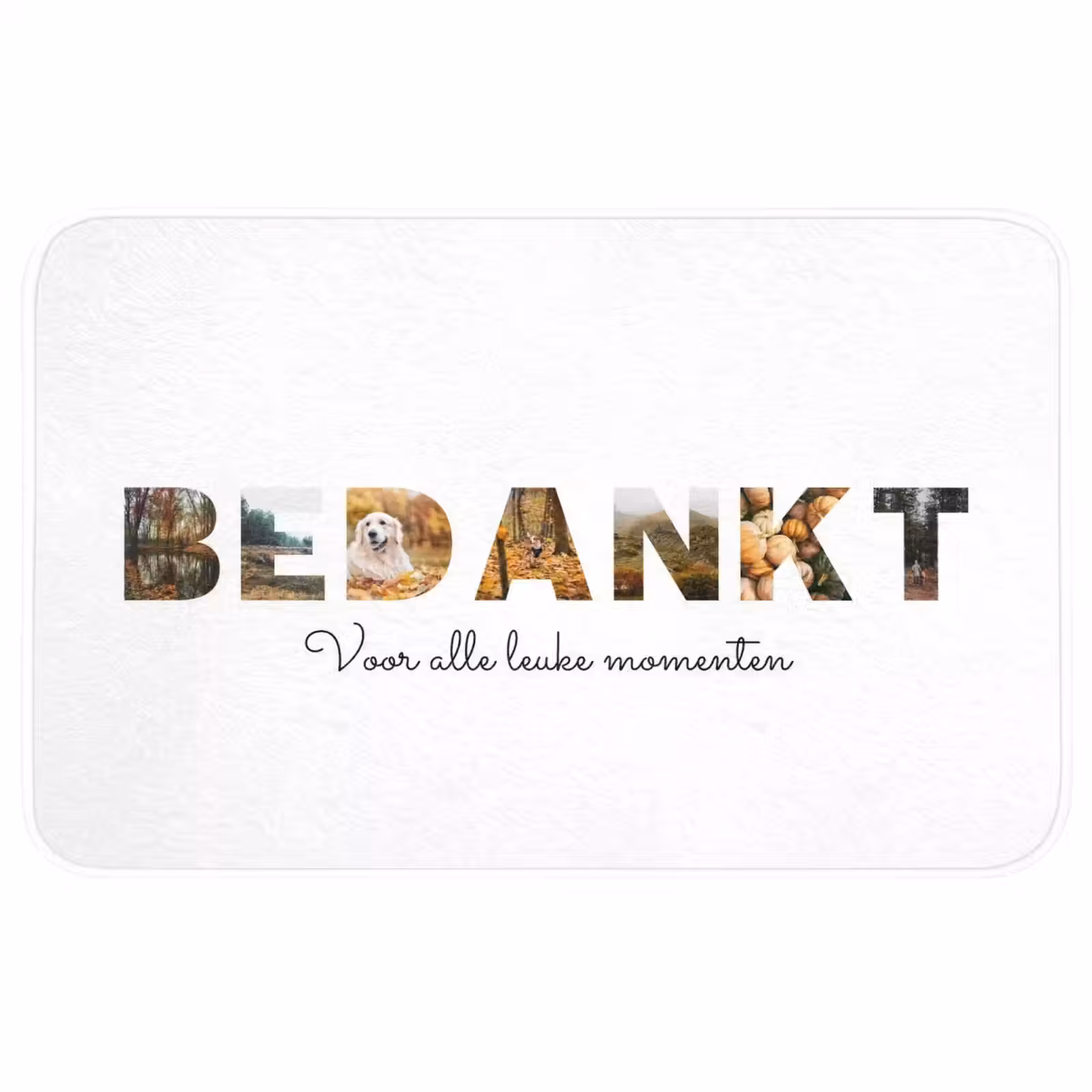 Gepersonaliseerde WC Mat - Bedankt - Lettercollage — 1