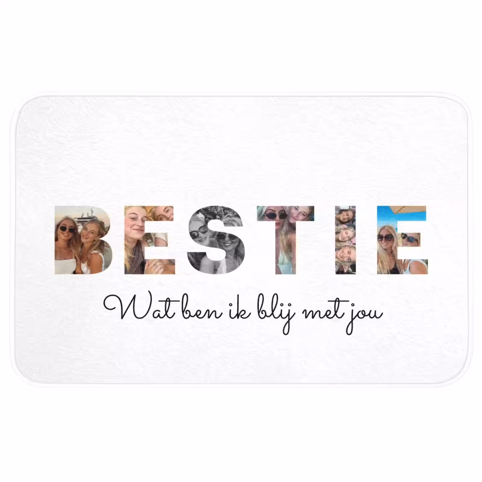 Gepersonaliseerde WC Mat - Bestie - Lettercollage — 1